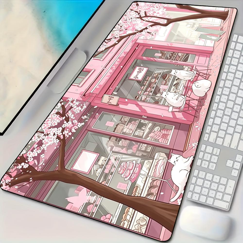 Gaming Accessories Shop - وسادة فأرة بتصميم قطة بيضاء ومتجر