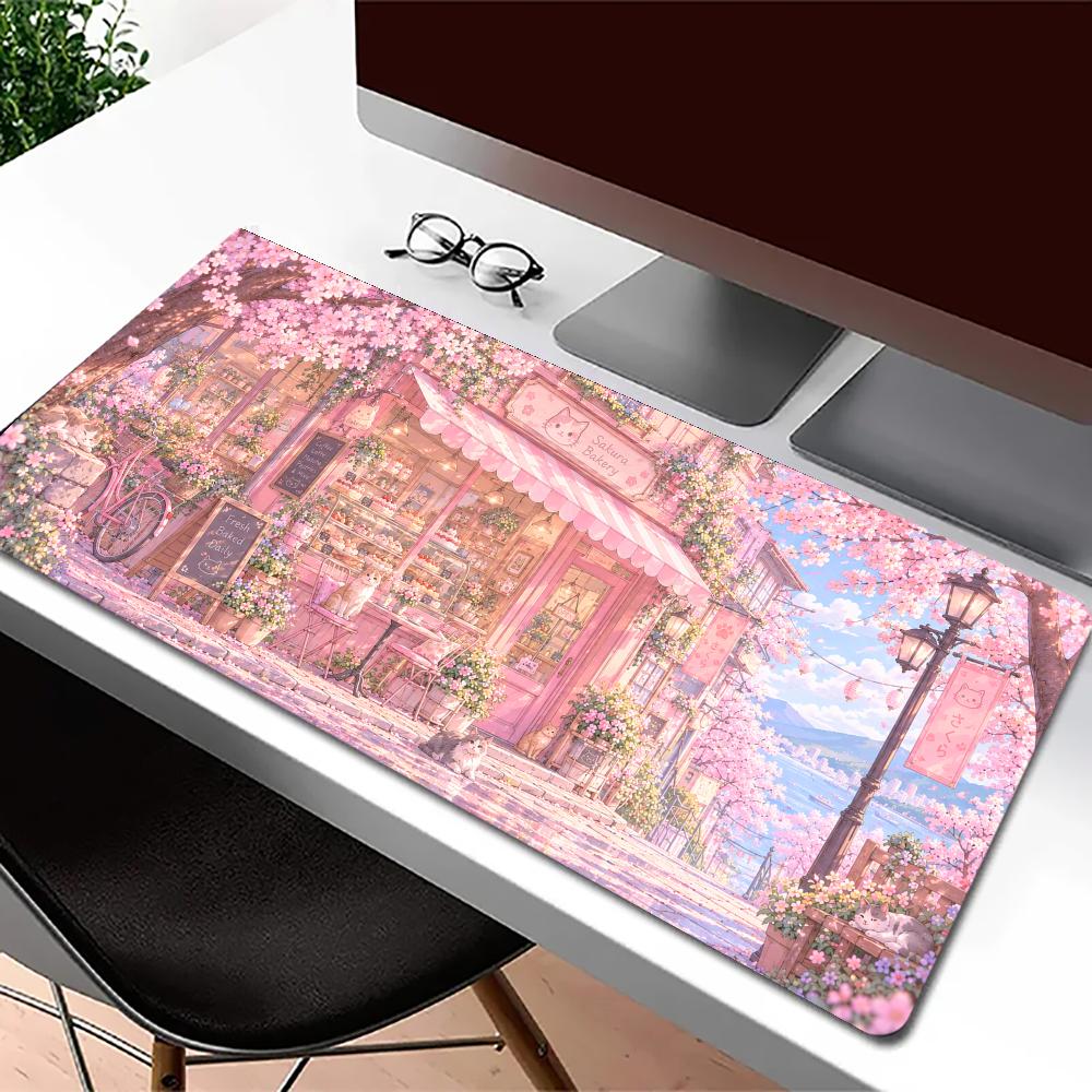 حصيرة مكتبية بتصميم زهر الكرز، - مراجعة Gaming Accessories Shop وسعره
